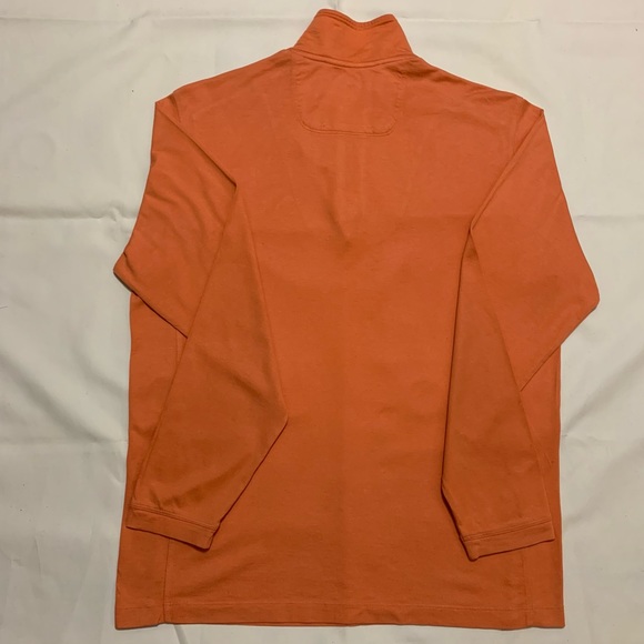 TOMMY BAHAMA 🔹 Men's 1/4 Zip Orange Long Sleeve Pullover Cotton Tee - Size S/P - Picture 8 of 14